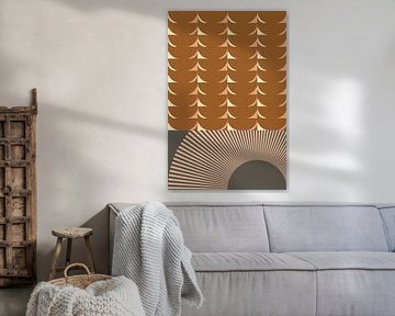 Vintage patroon. Moderne abstracte kunst IV van Dina Dankers