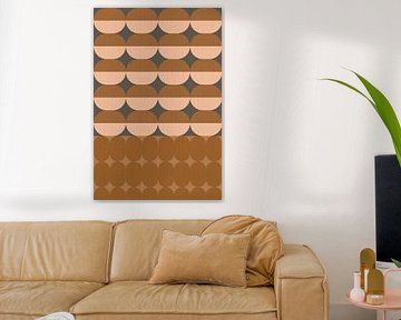 Retro geometrisch patroon. Moderne abstracte kunst III van Dina Dankers