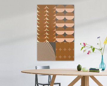 Retro geometrisch patroon. Moderne abstracte kunst IV van Dina Dankers