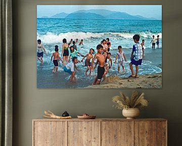 Vietnamese bathing fun on the beach in Nha Trang by Silva Wischeropp