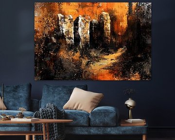 Dynamische Landschaft mit Felsen von Art & Soul Creations