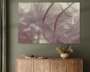 Verweven licht - Delicate structuren in rosé en lila van Mixed media vector arts