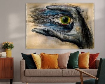 Hand en oog in abstract kunst van Imperial Art House
