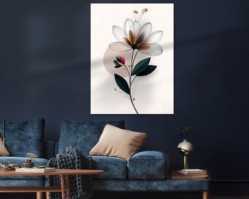 Stilisierte Blumenpracht - Zeitgenössische Florale Illustration von MArt