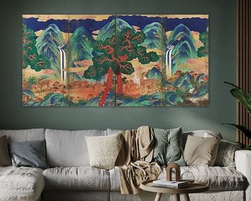 Schilderij van tien levenssymbolen