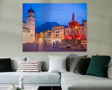 Trento - Cathedral square by night by t.ART