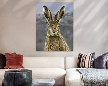 De waakzame haas van Tonkinson Fine Art