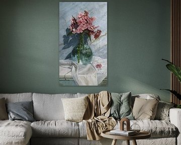 Hortensia's in Zeeglas van Tonkinson Fine Art