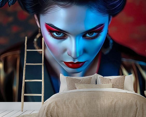 Voorbeeld van het werk in een kamer