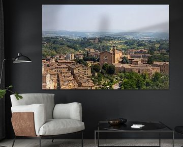 Uitzicht over Siena vanaf de Torre del Mangia (Italië, Toscane) I