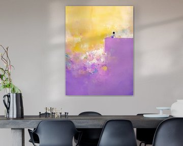 Girl with purple background by ARTEO Paintings