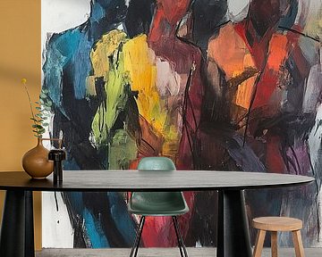 Abstrakte Menschen | Lebendige Menschen in Bewegung von Kunst Laune