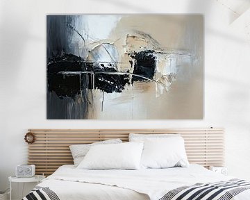 Contrast | Whisper of Beige Among Black van ARTEO Schilderijen