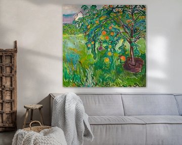 Appelboom bij de studio, Edvard Munch
