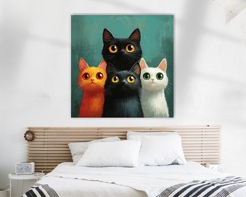 A Colorful Feline Portrait