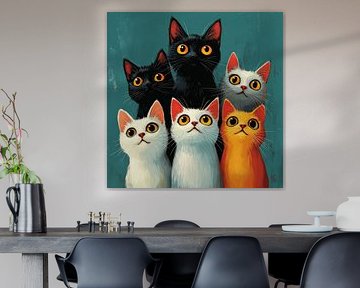 A Colorful Feline Portrait