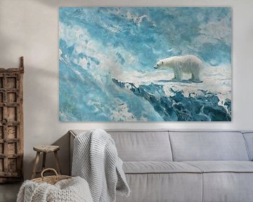 Polar bear on the edge of the world by Whale & Sons