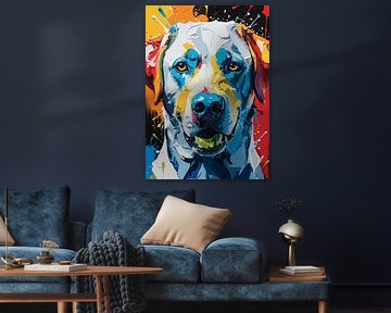 Watercolor Art of Dog by Rizal Azhari