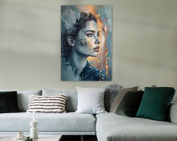 Het profiel van een vrouw. van Ljupka Kareska