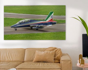 Frecce Tricolori #6 taxies to the runway.