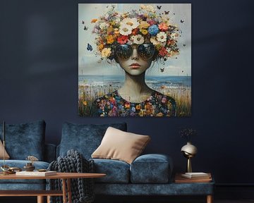 Zonnebril Bloemen van Blikvanger Schilderijen
