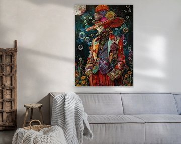 Cosmic Elegance van Abstract Schilderij