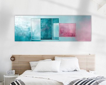 Blauw Roze Abstract van Modern Collection