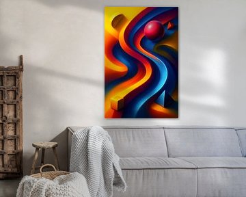 Dimensionrausch - Abstract wall art in 3D optics