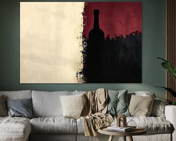 Minimalistische Silhouette mit Flasche von Imperial Art House