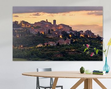 Avond in Montepulciano, Italië van Adelheid Smitt