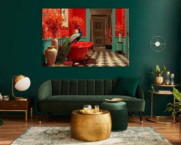 Bathtub Peacock van Harry Hadders Design