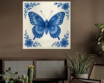 Delfter Blau Schmetterling von Marijke Trienekens