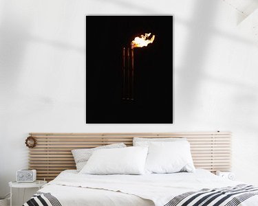 Voorbeeld van het werk in een kamer