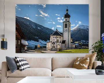 Parochiekerk van St Martin in Innervillgraten, vallei Villgratental van Christian Müringer