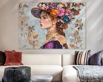 Herfstvrouw | Dame in Bloemen