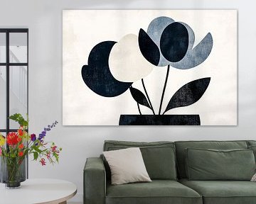Abstract flowers in vase