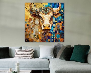Prachtige stier naar Klimt van ARTemberaubend