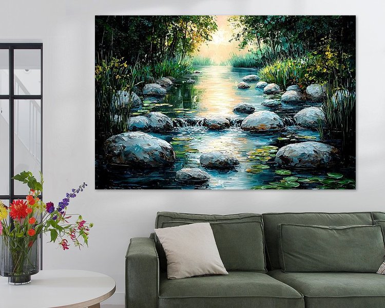 Voorbeeld van het werk in een kamer