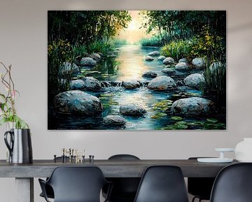 Rivier in bosrijke omgeving van Art & Soul Creations