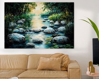 Voorbeeld van het werk in een kamer