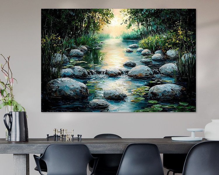 Voorbeeld van het werk in een kamer