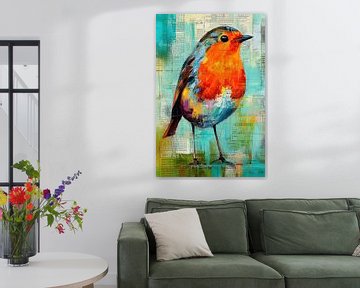 Vogel van Abstract Schilderij