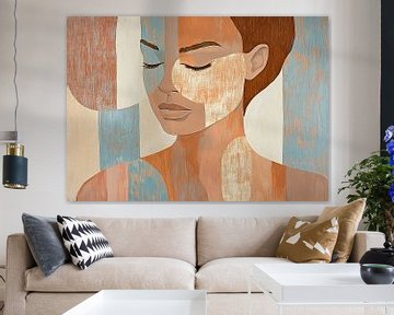 Vrouwengezicht | Geometric Grace van De Mooiste Kunst