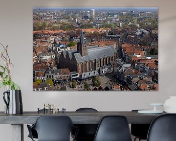 Uitzicht vanaf de Onze Lieve Vrouwetoren: De Sint-Joris Kerk in Amersfoort van Thijs Schouten