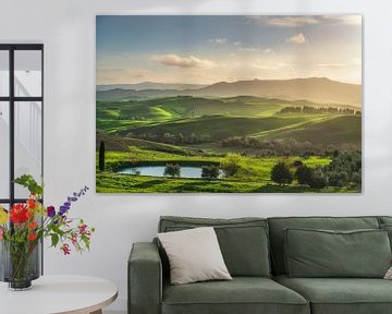 Het landschap van Volterra, Toscane van Stefano Orazzini