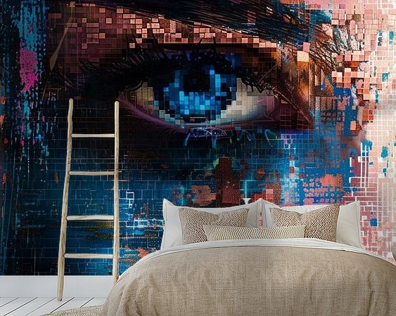 Voorbeeld van het werk in een kamer