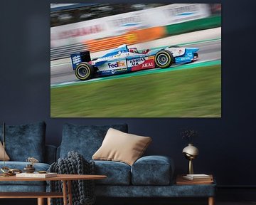 Benetton F1 sillonne le circuit d'Assen sur Thijs Schouten
