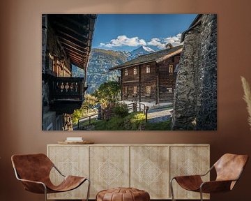Historic houses in the village centre of Obermauern, Virgental Valley