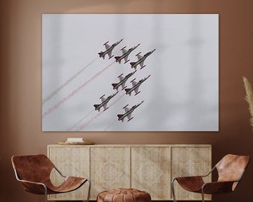 Turkish Stars captured from below in perfect formation