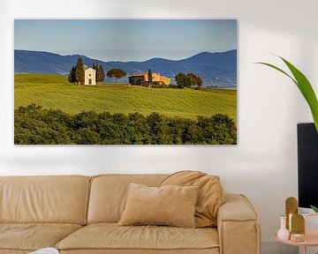 Heure dorée dans une chapelle en Toscane, Italie sur Adelheid Smitt